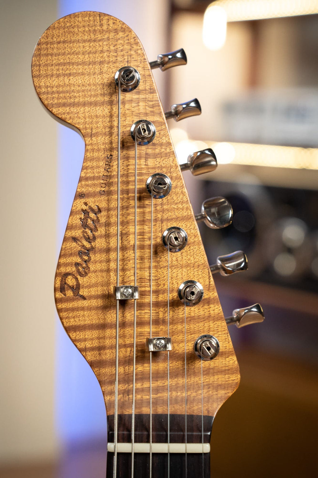 Paoletti Loft Series Alfa HSS - Heavy Pink / Sunburst - Reverse Headstock (Custom Order)