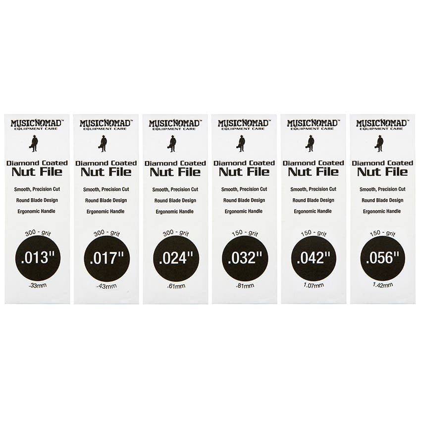Music Nomad Diamond-coated Nut File Set - 13-56 Gauge