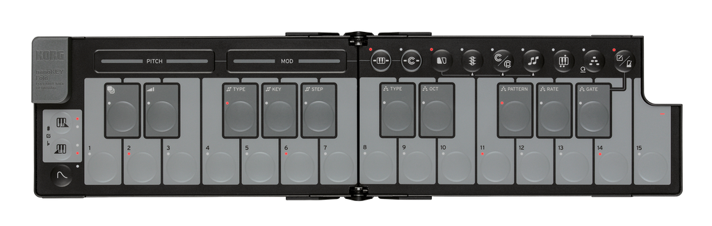 Korg NanoKey Fold 25 Key Foldable Midi Keyboard - Black