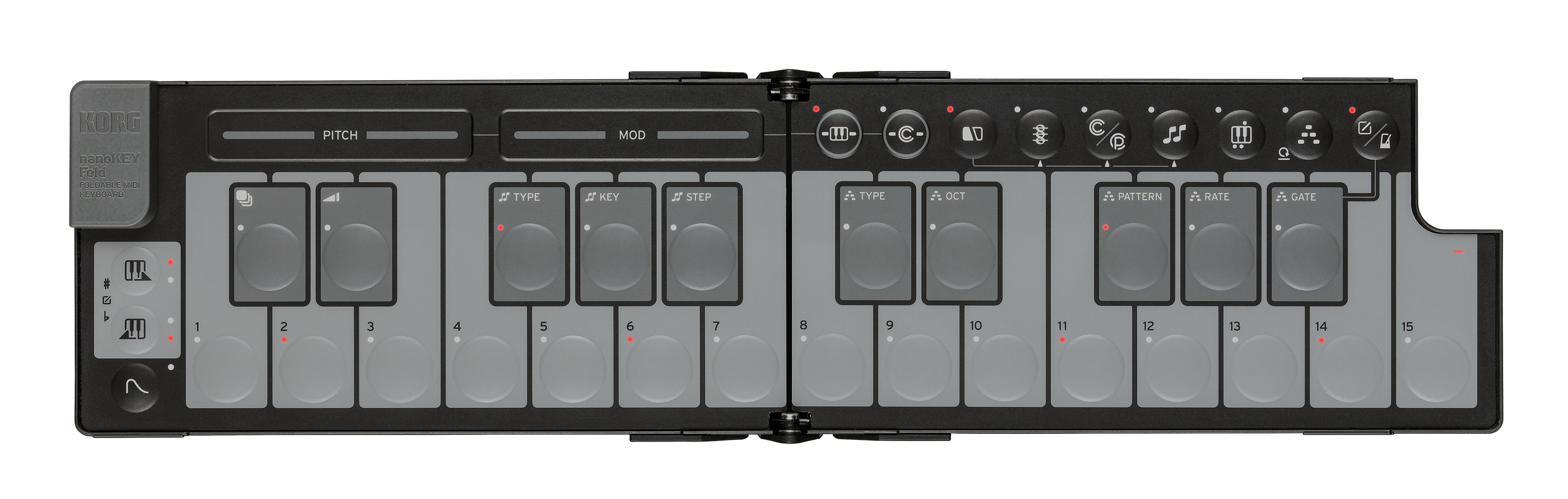 Korg NanoKey Fold 25 Key Foldable Midi Keyboard - Black