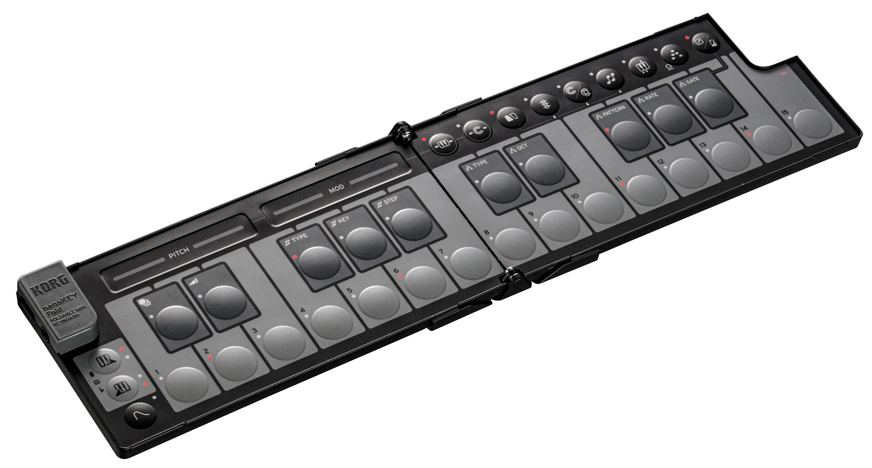 Korg NanoKey Fold 25 Key Foldable Midi Keyboard - Black