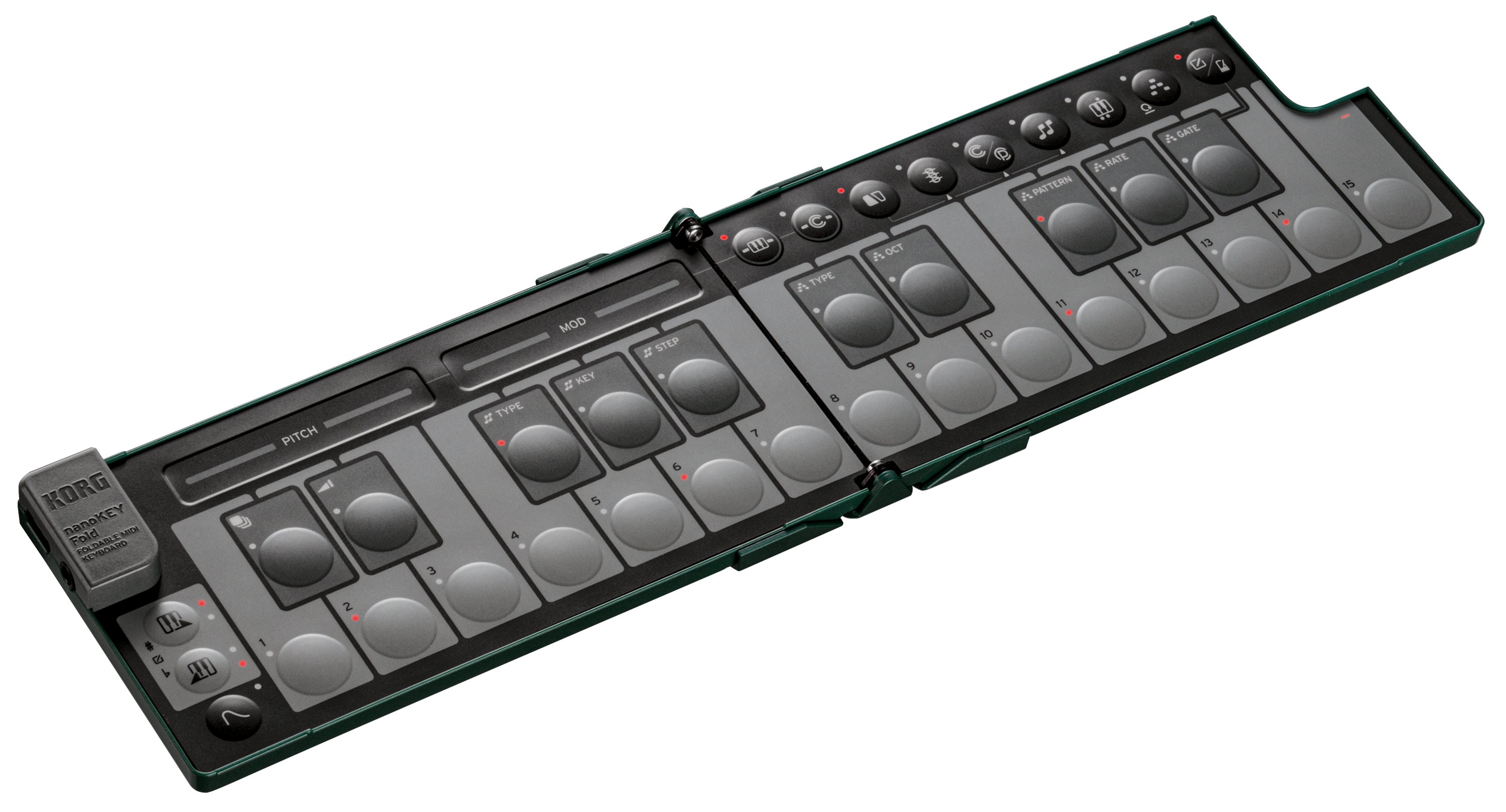 Korg NanoKey Fold 25 Key Foldable Midi Keyboard - Alpine Green