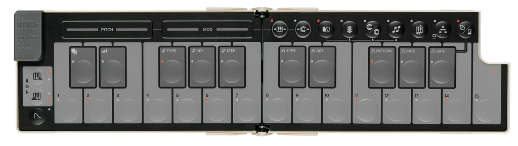 Korg NanoKey Fold 25 Key Foldable Midi Keyboard - Sand Beige