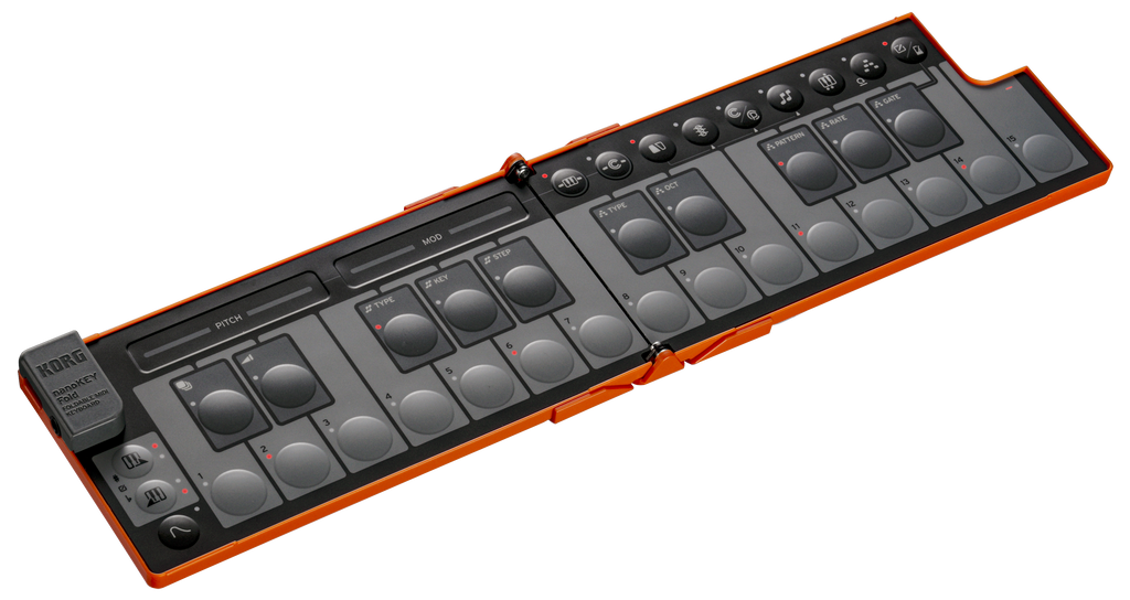 Korg NanoKey Fold 25 Key Foldable Midi Keyboard - Lava Orange