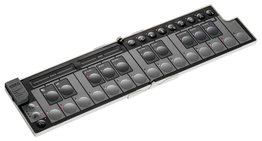 Korg NanoKey Fold 25 Key Foldable Midi Keyboard - White