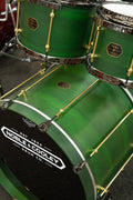 Noble and Cooley Walnut Ply 4pc Drum Kit - Green Stain Matte