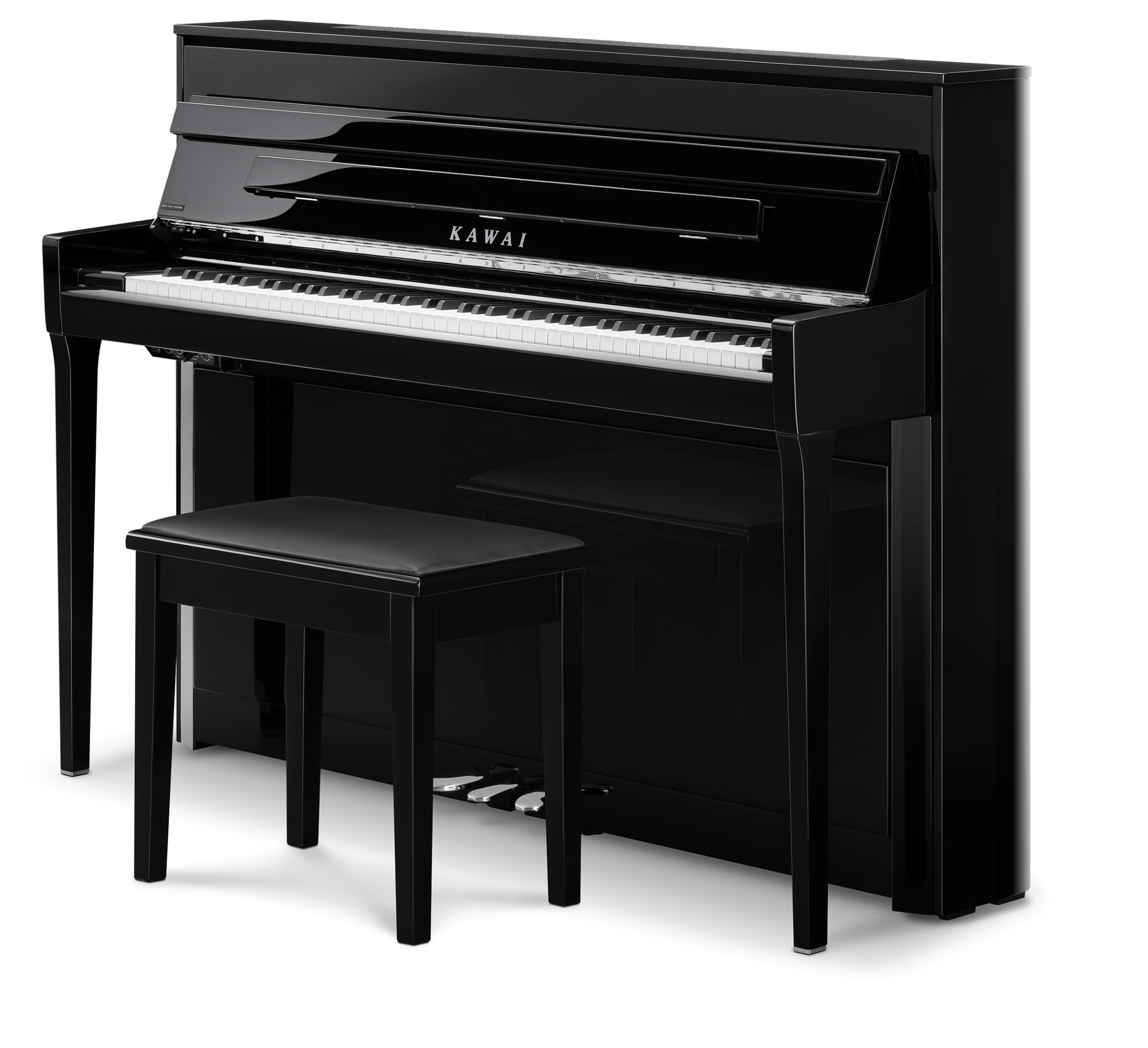 Kawai Novus NV6 Hybrid Digital Piano w/Matching Bench - Polished Ebony