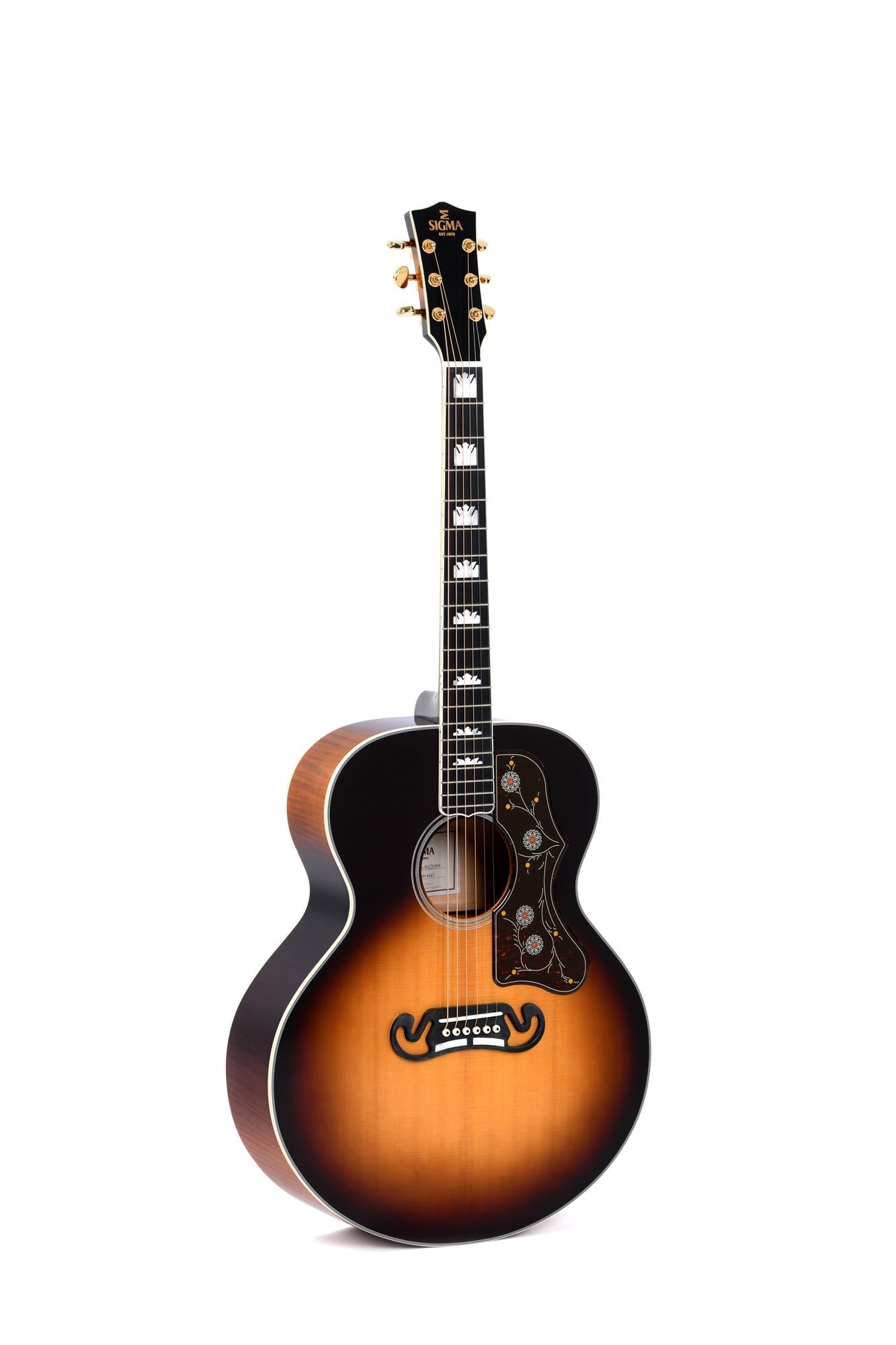 Sigma GJA-SG200 Jumbo Acoustic Electric Guitar - Tobacco Sunburst