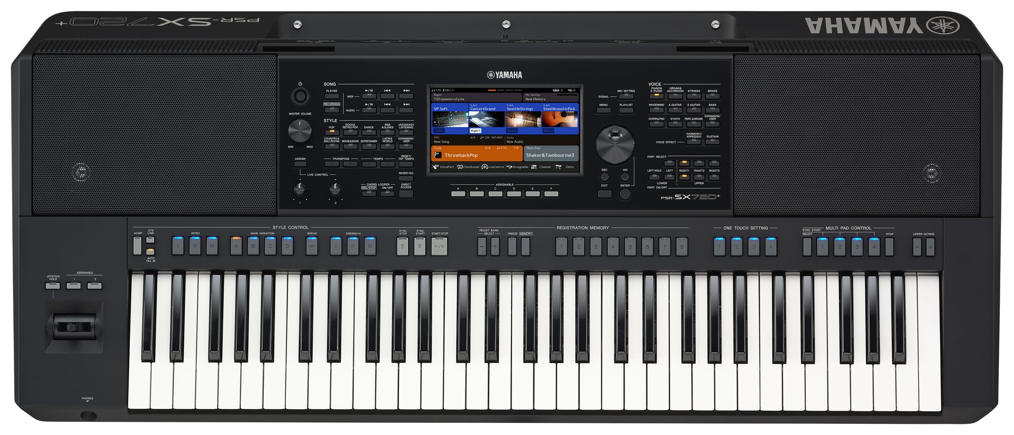 Yamaha PSRSX720+ Digital Workstation / Arranger Keyboard w/Bluetooth Audio Input