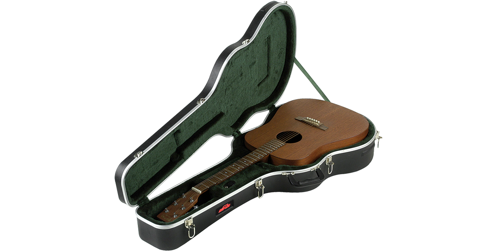 SKB Acoustic Dreadnought Guitar Case - Black (Guitar Not Included)