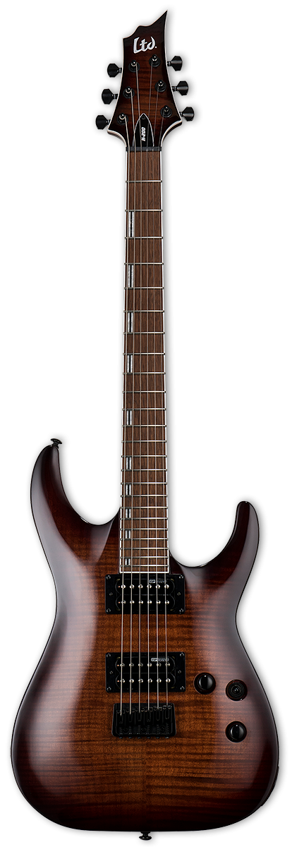ESP LTD H-200FM Electric Guitar - Dark Brown Sunburst