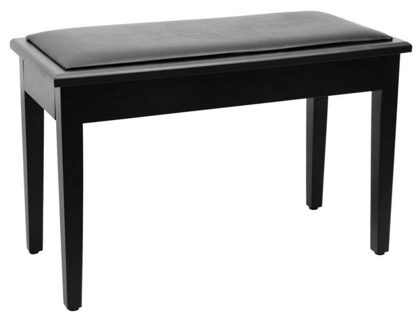 OnStage KB8904B Duet Keyboard/Piano Bench w/Storage - Black