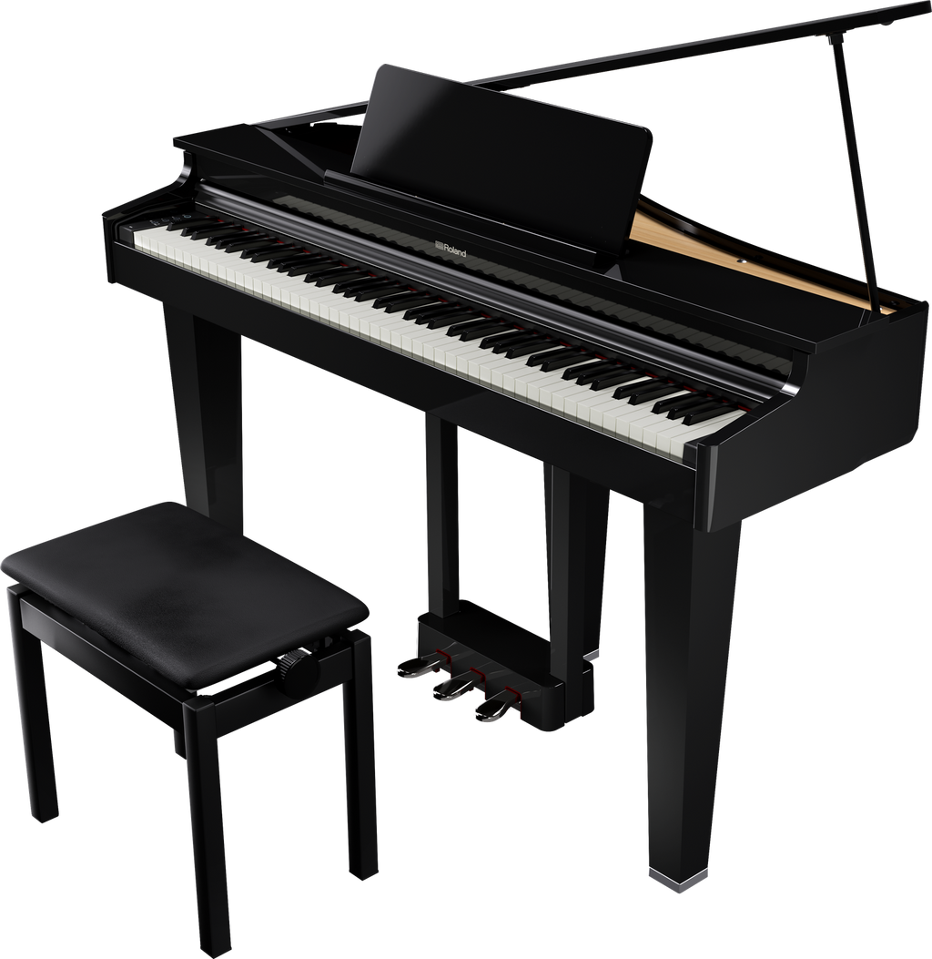 Roland GP-3PE Compact Digital Grand Piano w/Matching Bench - Polished Ebony