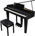 Roland GP-3PE Compact Digital Grand Piano w/Matching Bench - Polished Ebony