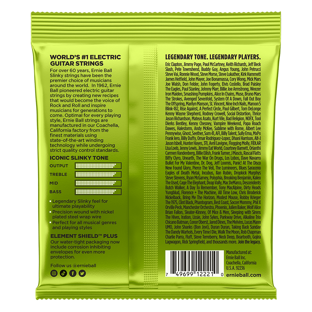 Ernie Ball Regular Slinky Electric Guitar String Set  10-46 (2221)