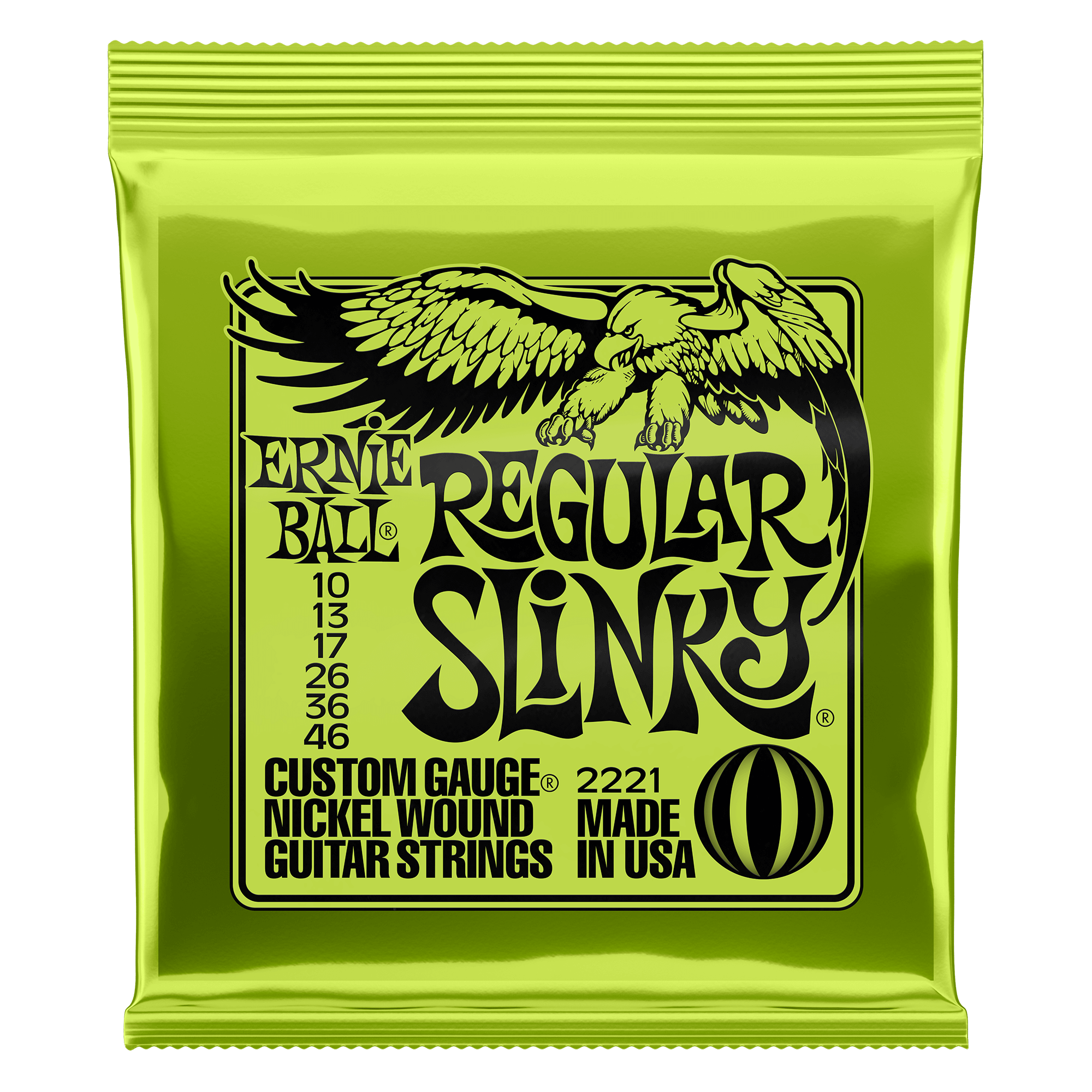 Ernie Ball Regular Slinky Electric Guitar String Set  10-46 (2221)