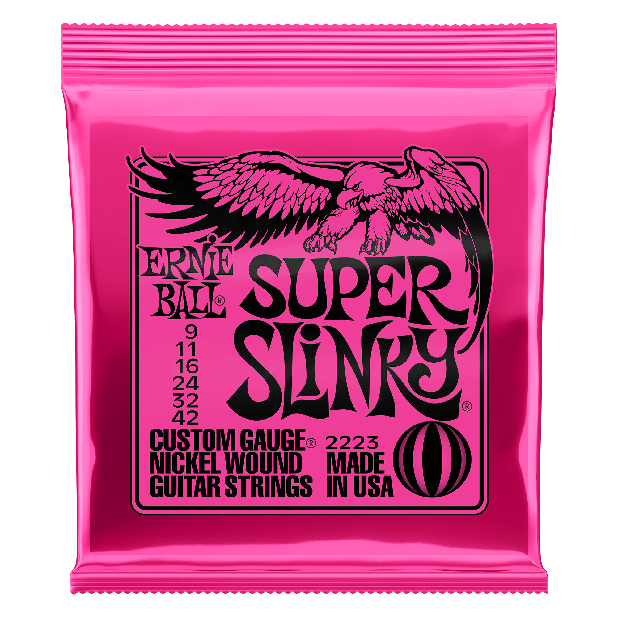 Ernie Ball Super Slinky Electric Guitar String Set 9-42 (2223)