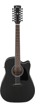 Ibanez AW8412CE WK 12-String Acoustic Electric Guitar - Weathered Black