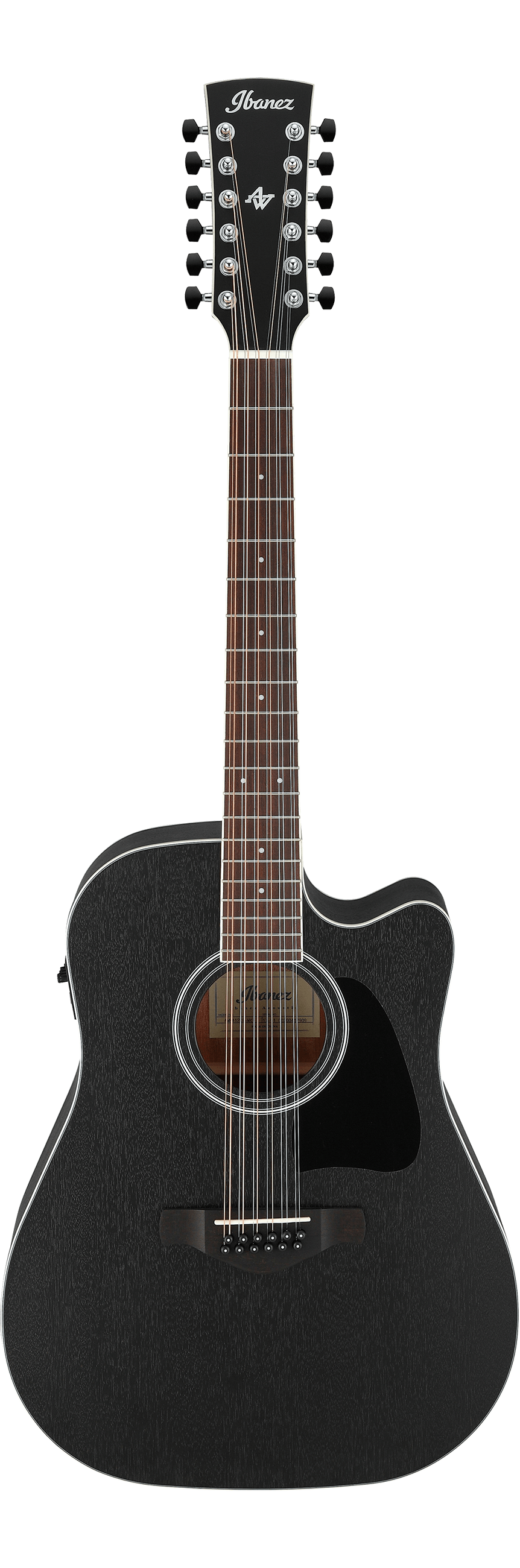Ibanez AW8412CE WK 12-String Acoustic Electric Guitar - Weathered Black