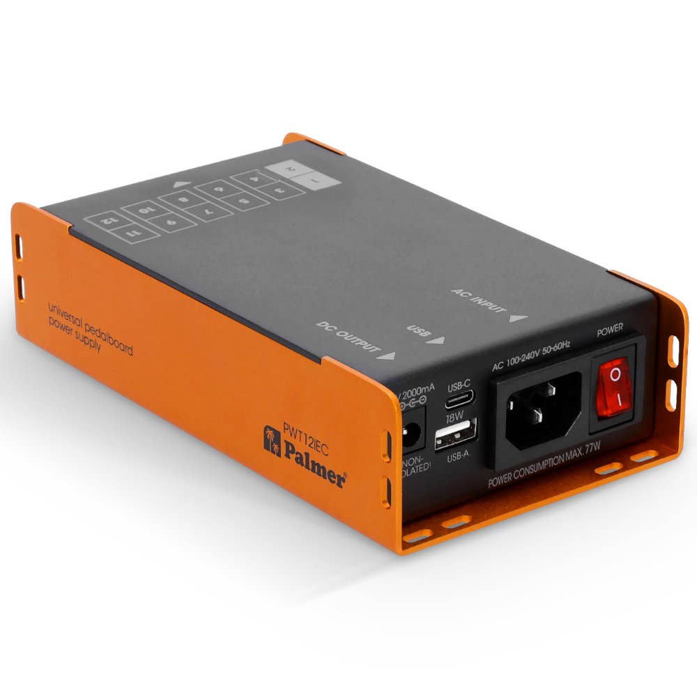 Palmer PWT 12 IEC - Universal Pedalboard Power Supply with USB