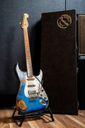 Paoletti Loft Alfa HSS - Flame Maple Neck -  Heavy Deep Blue / Sunburst