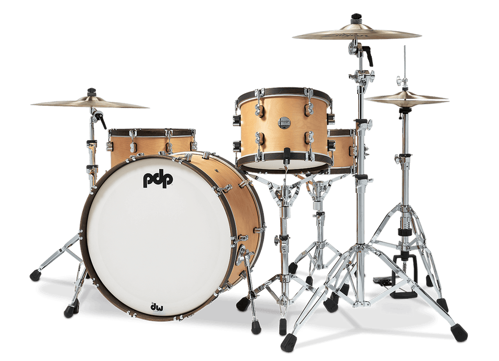 PDP Concept Classic 3-piece Drum Kit - Shell Pack - Natural Stain w/Walnut Hoops