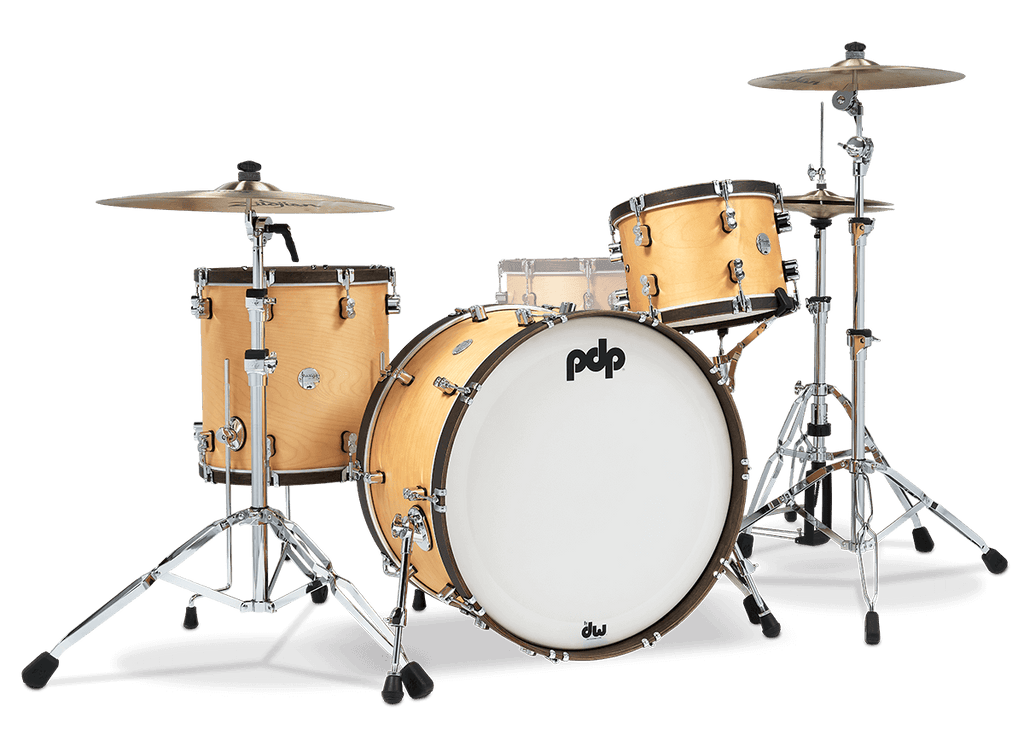 PDP Concept Classic 3-piece Drum Kit - Shell Pack - Natural Stain w/Walnut Hoops