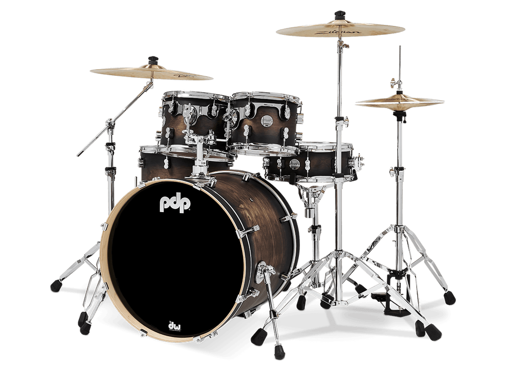PDP Concept Maple 5-piece Drum Kit - Shell Pack w/HW815 Pack - Satin Charcoal Burst