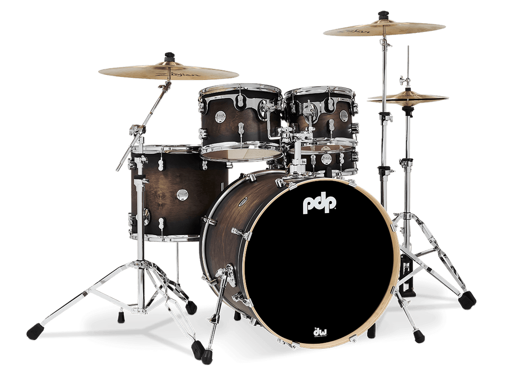 PDP Concept Maple 5-piece Drum Kit - Shell Pack w/HW815 Pack - Satin Charcoal Burst