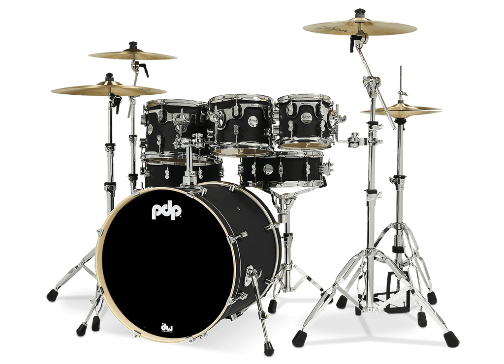 PDP Concept Maple 7-piece Drum Kit - Shell Pack w/HW815 Pack - Satin Black