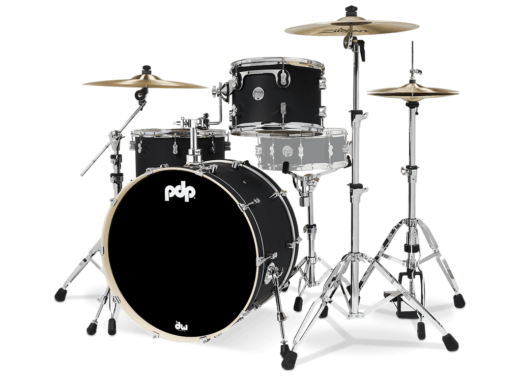 PDP Concept Maple 3-piece Drum Kit - Shell Pack w/HW815 Pack - Satin Black