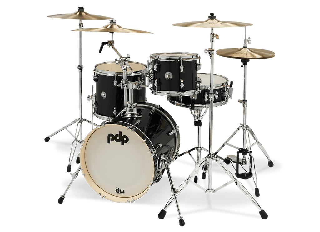 PDP New Yorker 4pc Compact Drum Kit - Shell Pack - Black Onyx Sparkle