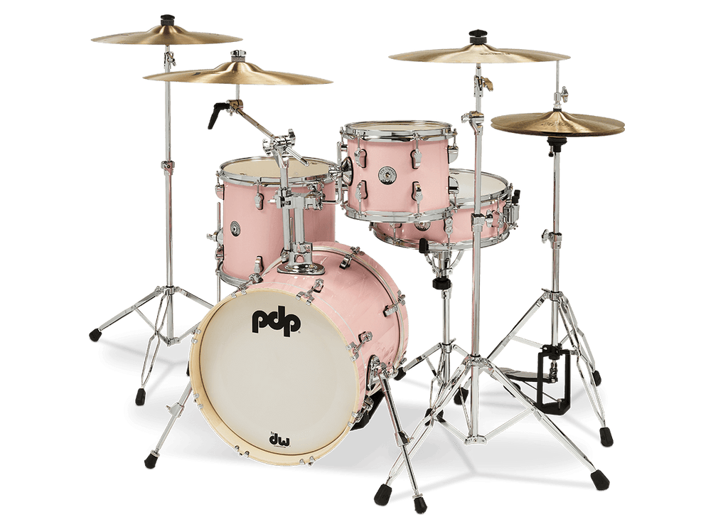 PDP New Yorker 4pc Compact Drum Kit - Shell Pack - Pale Rose Sparkle