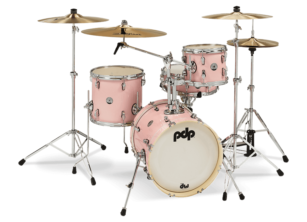 PDP New Yorker 4pc Compact Drum Kit - Shell Pack - Pale Rose Sparkle