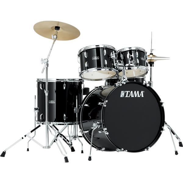 Tama Stagestar 5pc Drum Kit w/Hardware and Cymbals - Black