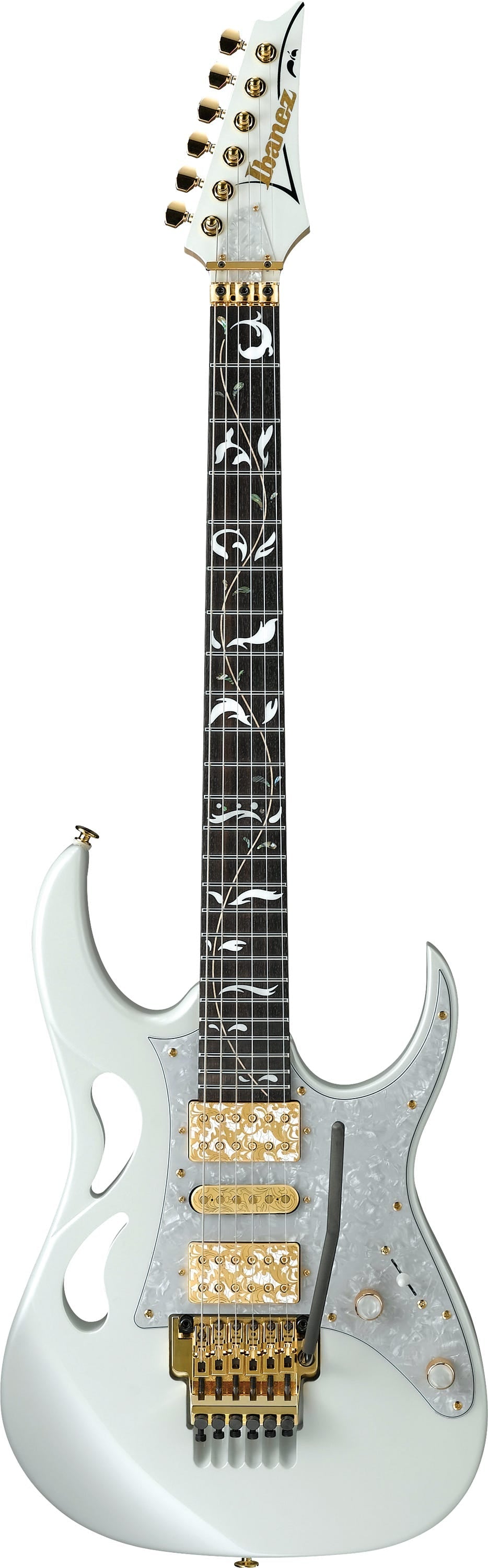 Ibanez PIA3761 SLW Steve Vai Signature Model Guitar w/Case - Stallion White