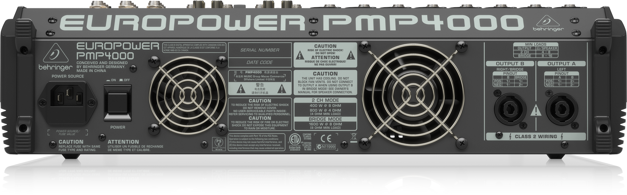 Behringer EuroPower PMP4000 Powered Mixer