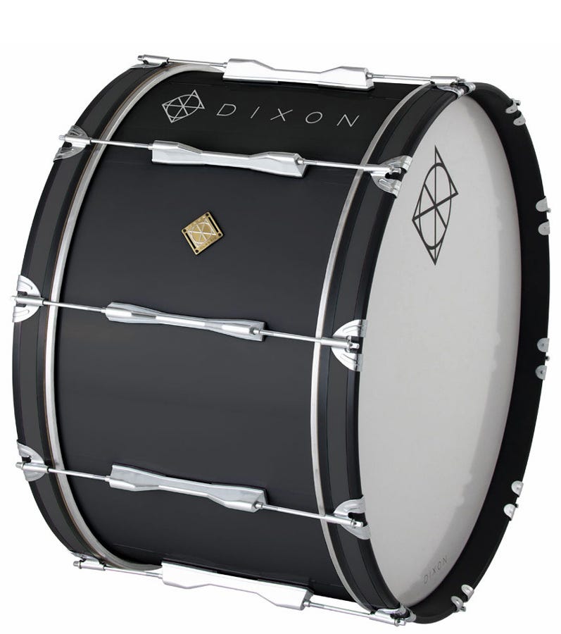 Dixon Marching 24 x 14" Bass Drum - Black