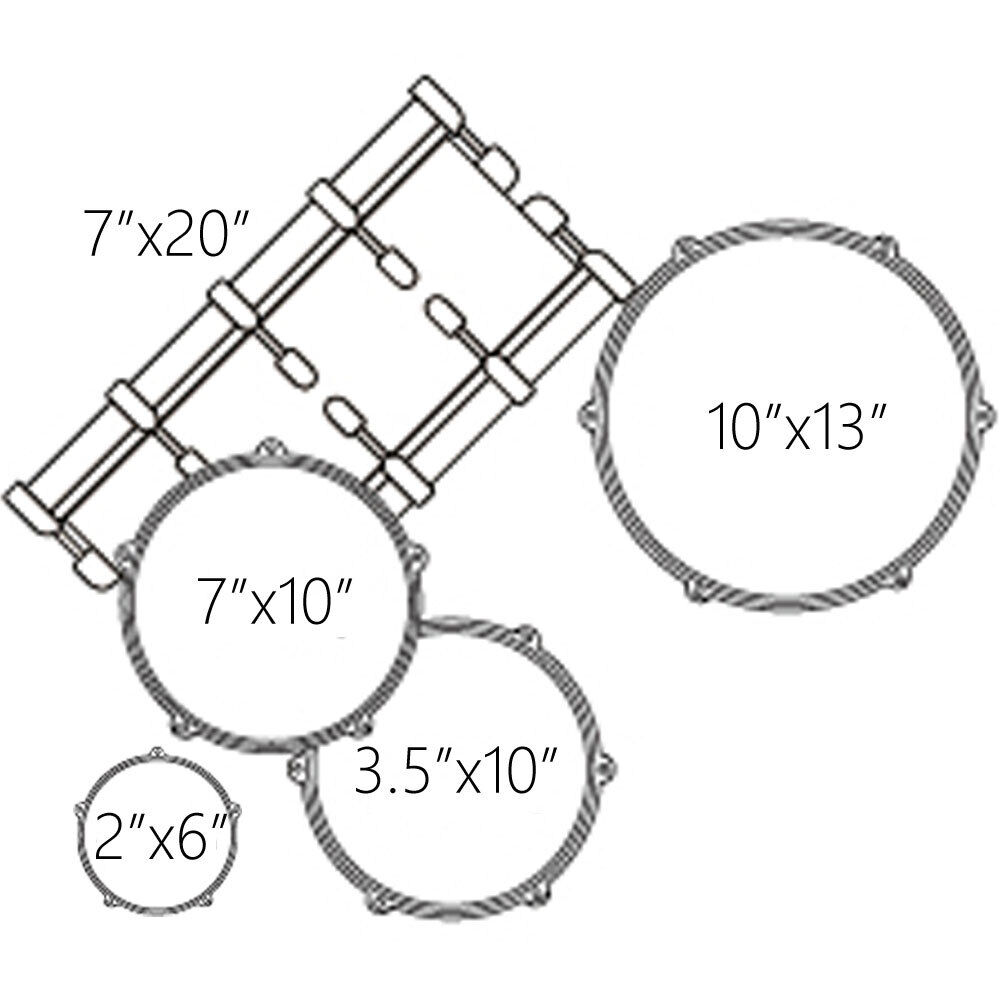 Dixon Little Roomer Series 5-Pce Drum Kit - Satin Natural Finish
