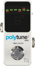 TC Electronic Polytune 3 Mini WHITE Polyphonic Tuner w/Built-In BONAFIDE BUFFER
