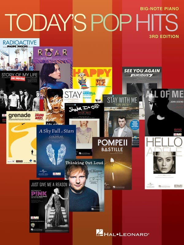Todays Pop Hits Big Note Piano 3Rd Edition
