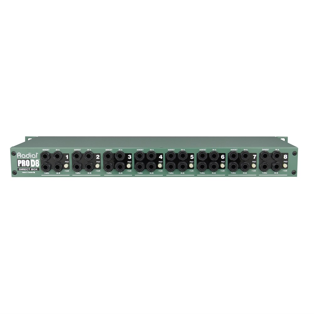 Radial Pro-D8 8ch Rackmounted DI w/Radial Transformers