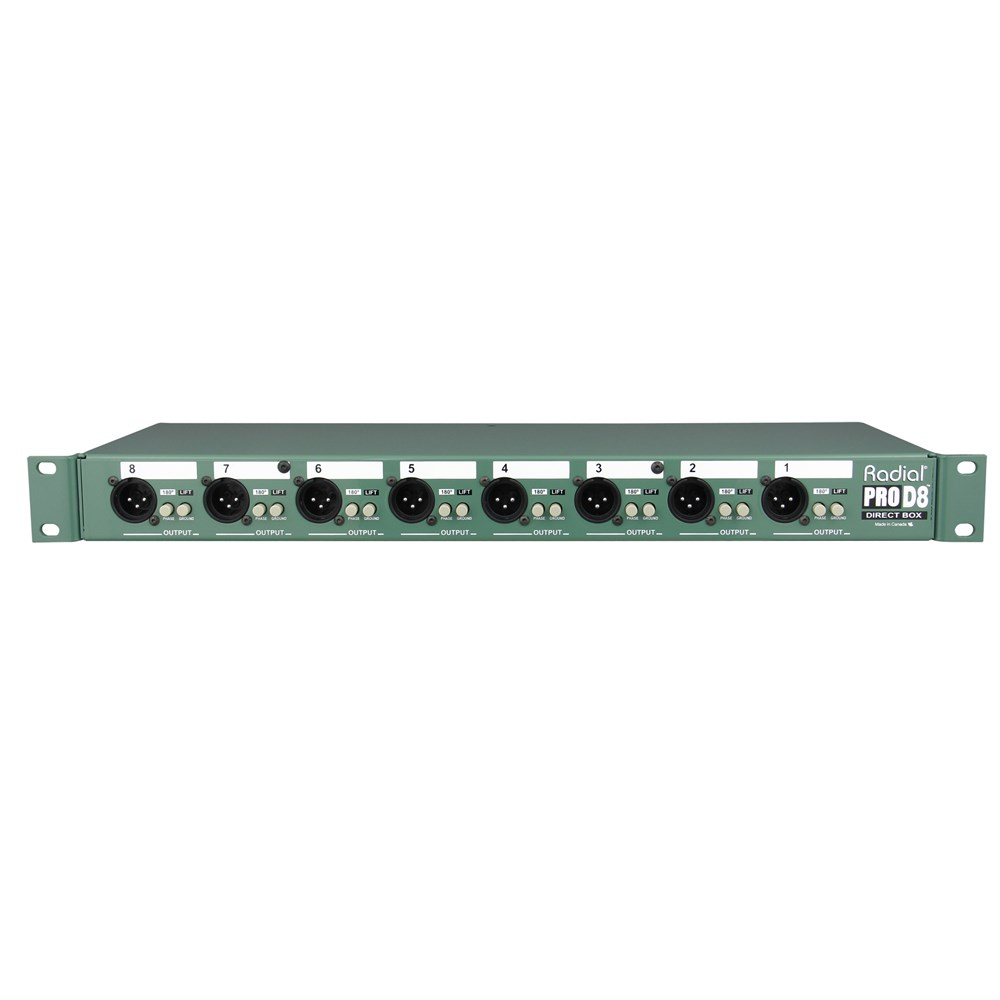 Radial Pro-D8 8ch Rackmounted DI w/Radial Transformers