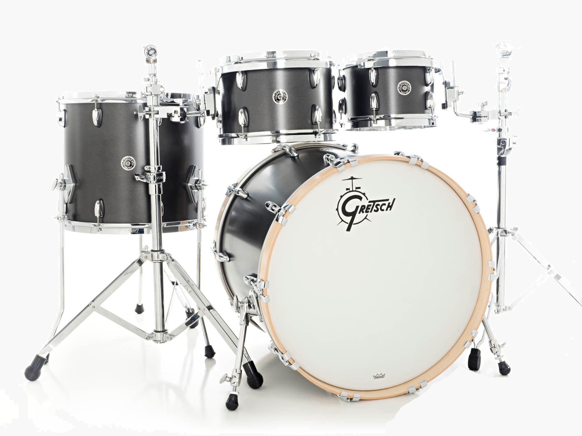 Gretsch Drums Brooklyn Series 4pc Drum Kit - Shell Pack - Satin Metallic Black