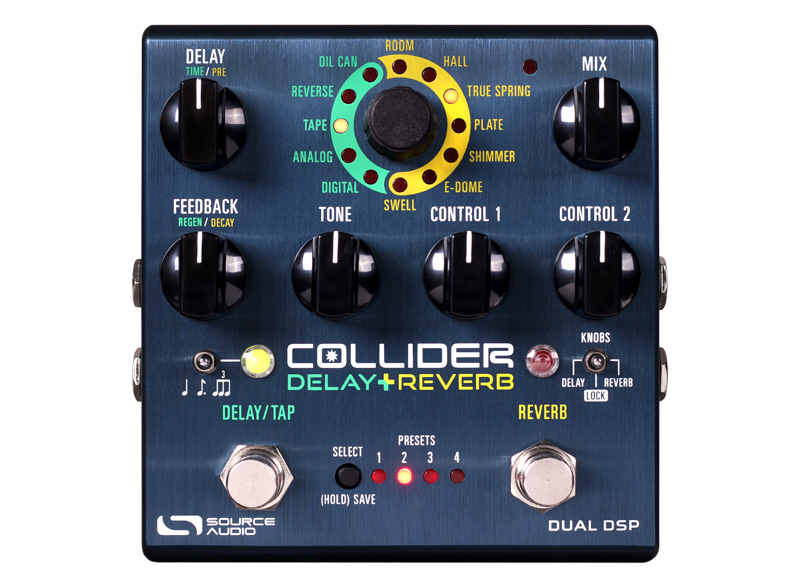 Source Audio Collider Stereo Delay + Reverb Pedal