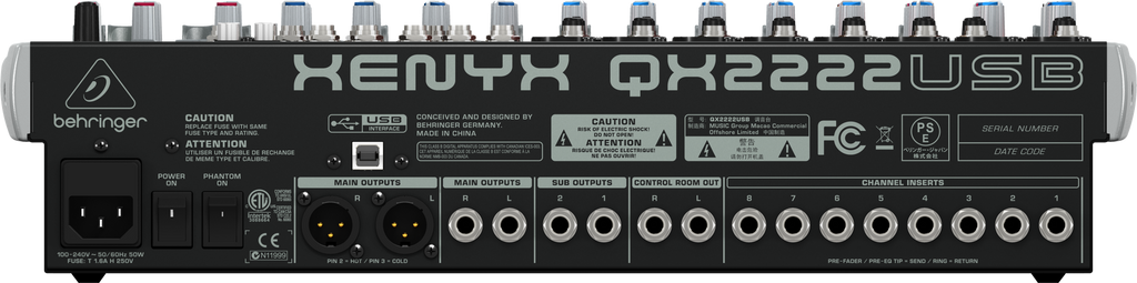 Behringer XENYX QX2222USB mixer