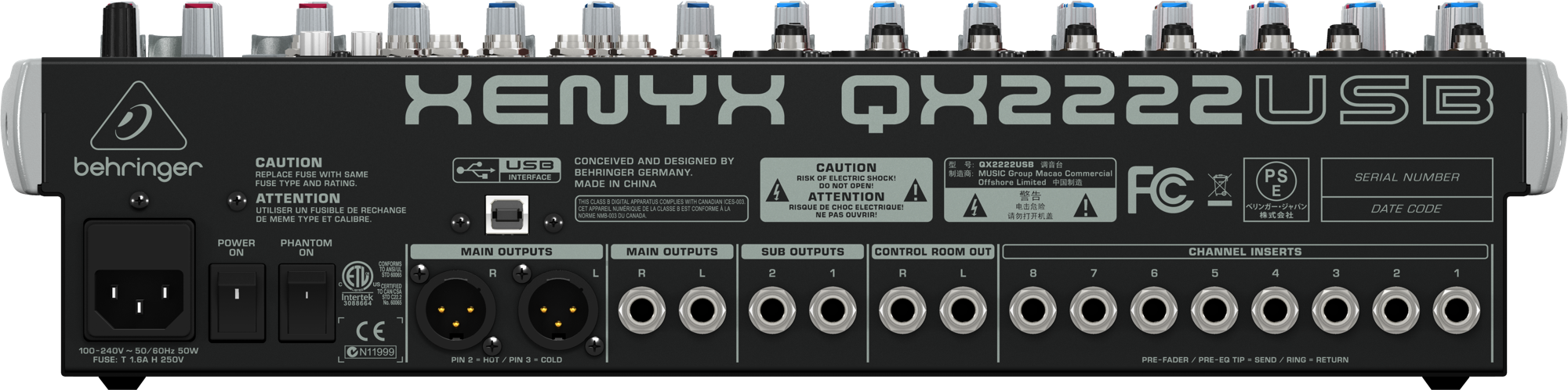 Behringer XENYX QX2222USB mixer