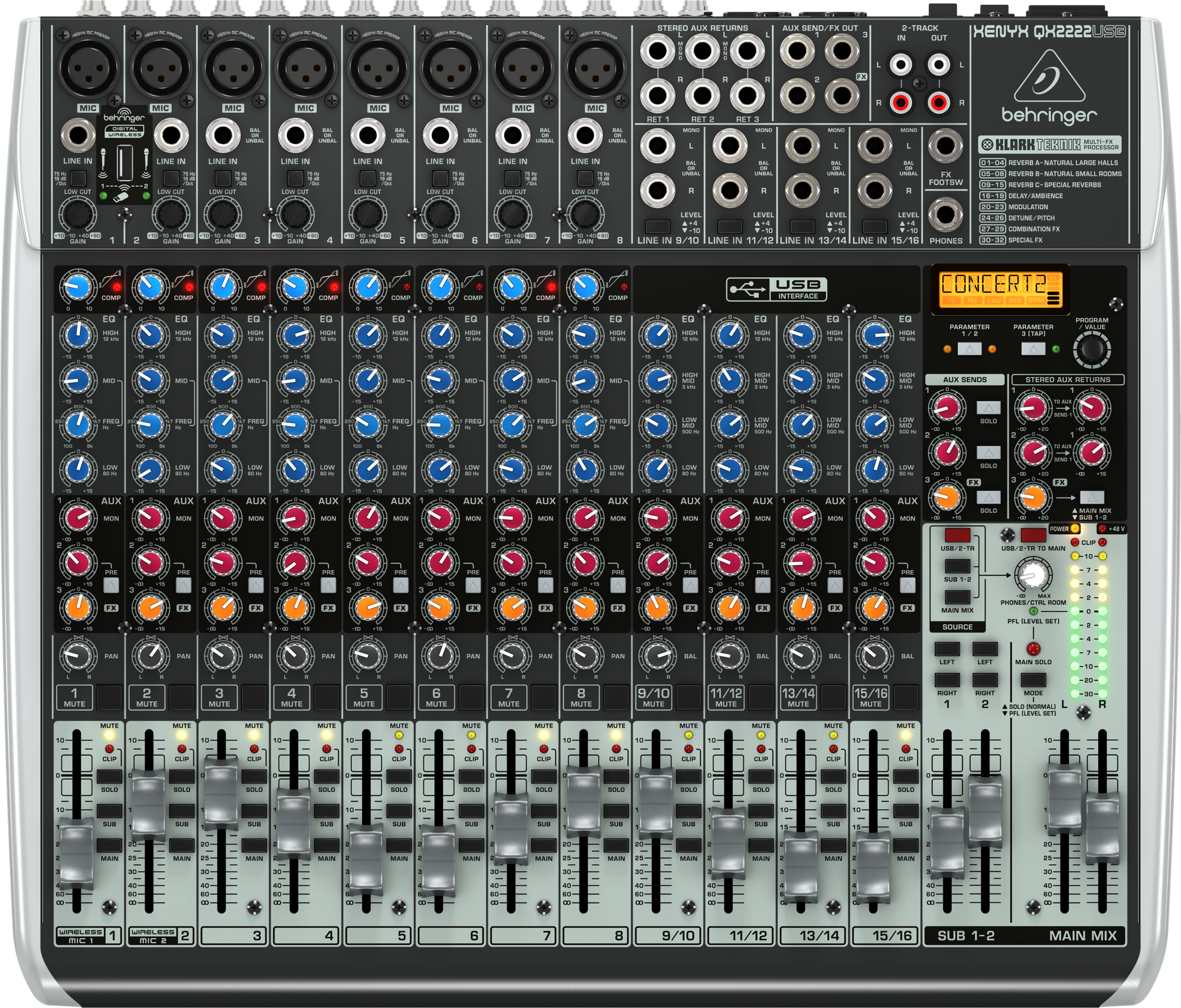 Behringer XENYX QX2222USB mixer