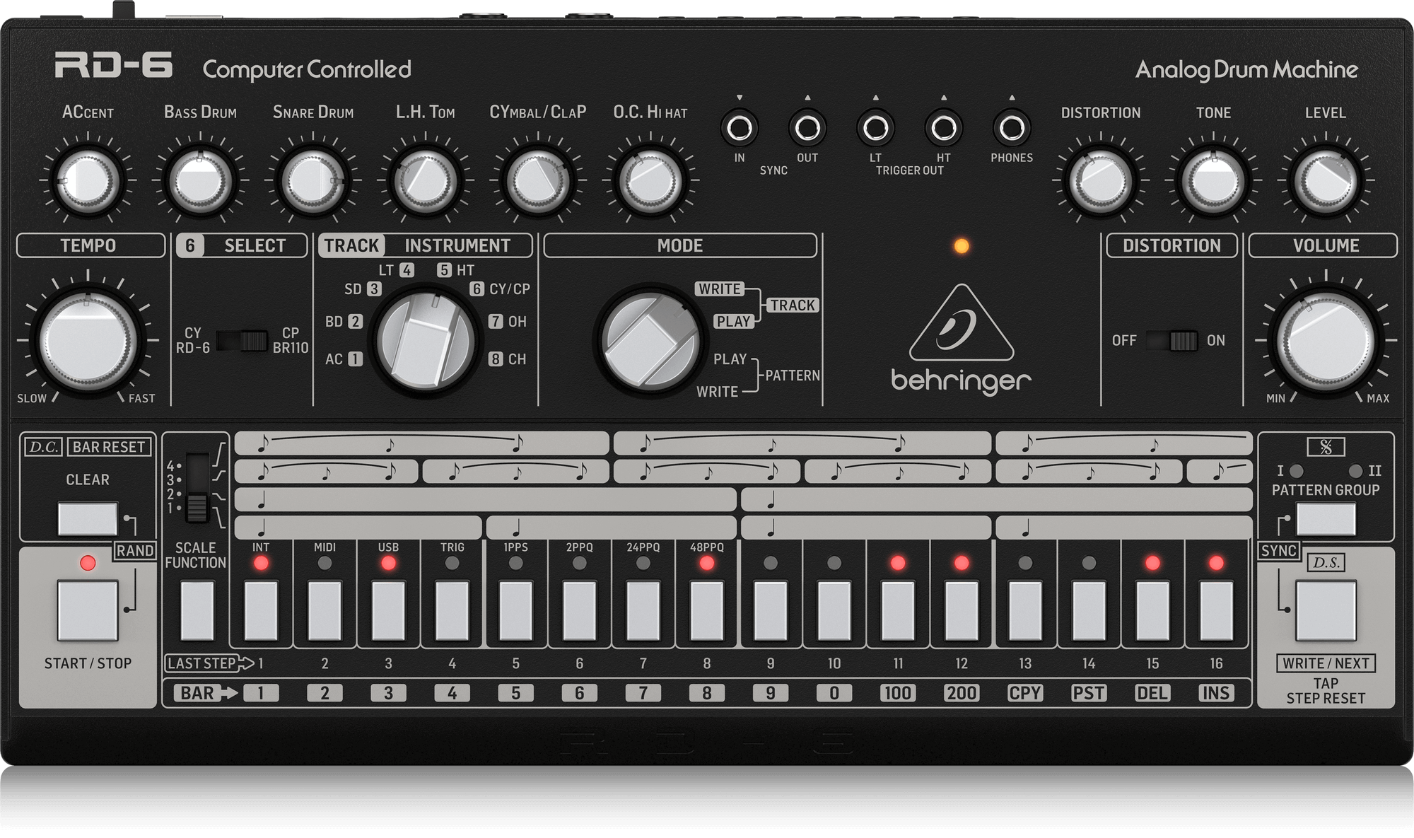 Behringer RD6-BK Analog Drum Machine - Black