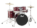 Pearl Roadshow 22" Fusion Plus Drum Kit w/Cymbals and Hardware - Wine Red